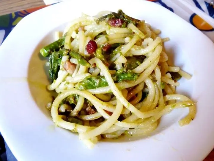 Strangozzi Agli Asparagi Selvatici E Guanciale