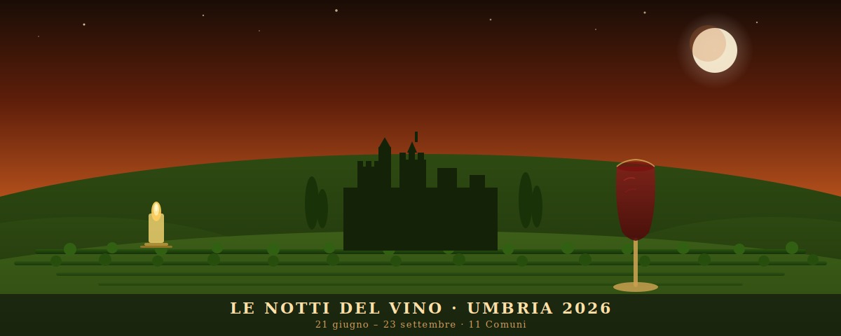 Le Notti del Vino tornano in Umbria: un’estate tra vigne, cultura e sapori autentici