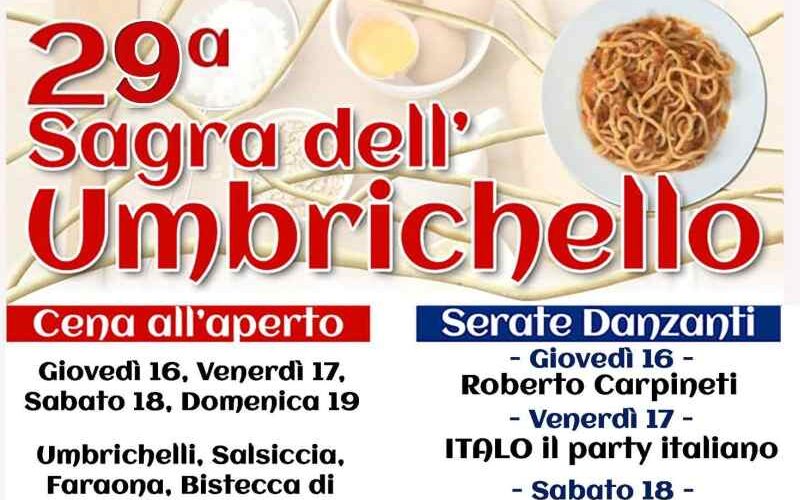 29ª Sagra dell’Umbrichello: a Canonica di Orvieto torna la festa della pasta umbra più autentica