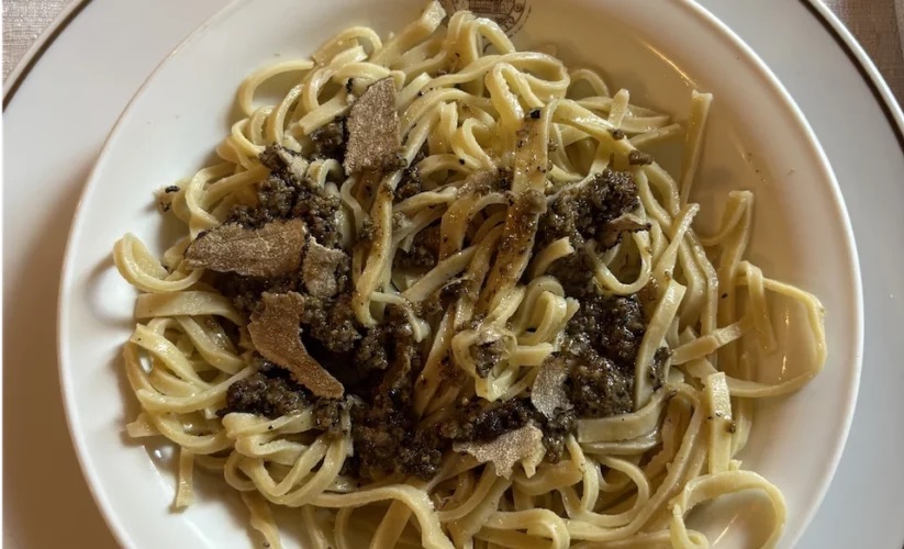 Tagliatelle with black truffle